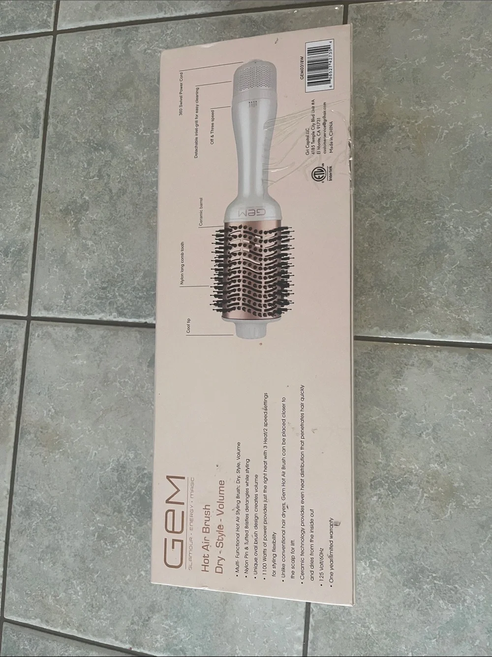 GEM HOT AIR BRUSH STYLING GEM0318W